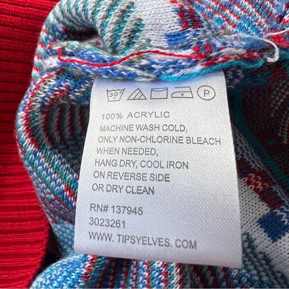 Tipsy Elves Natty Light ugly Christmas sweater NWT M - Picture 3 of 7